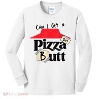 Can I Get A Pizza Dat Butt Funny Food Lover  Kids Long Sleeve Shirt thumb 0