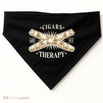 Cigars Are My Therapy USA-Made Doggie Bandana
