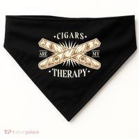 Cigars Are My Therapy USA-Made Doggie Bandana thumb 0