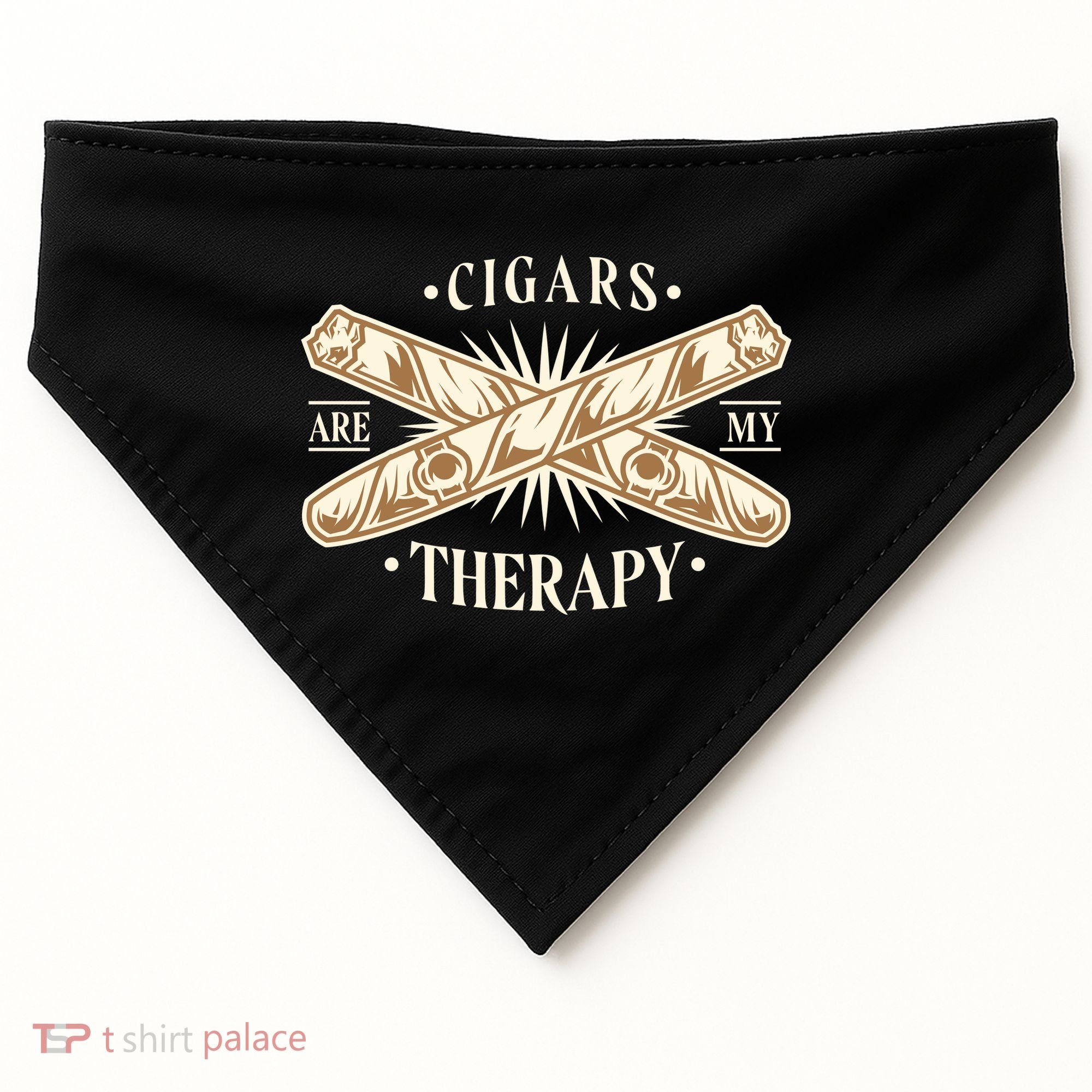 Cigars Are My Therapy USA-Made Doggie Bandana