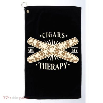 Cigars Are My Therapy Golf Towel