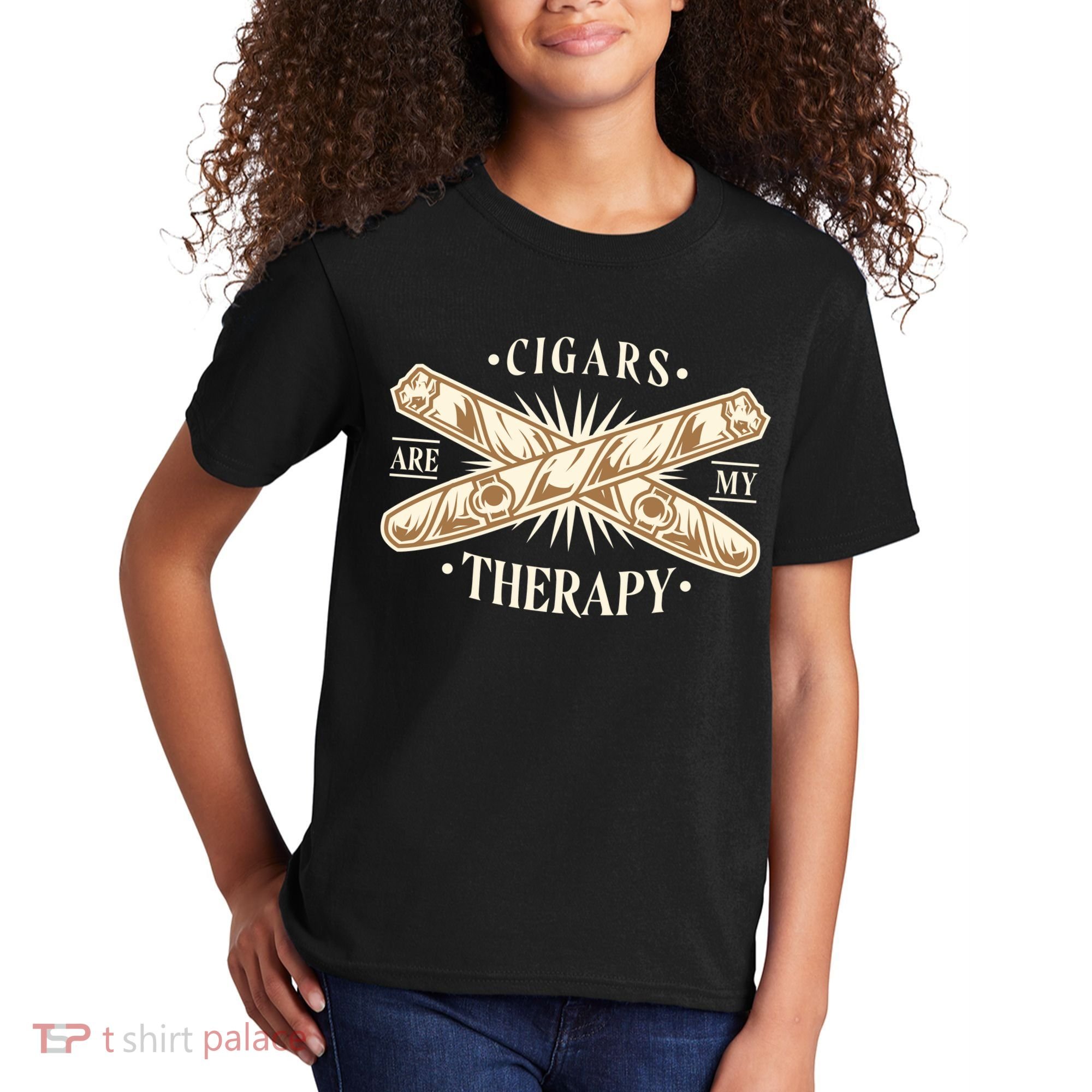 Cigars Are My Therapy Kids T-Shirt