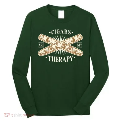 Cigars Are My Therapy Long Sleeve Shirt