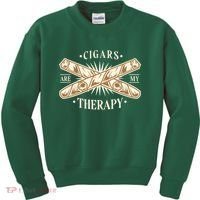 Cigars Are My Therapy Kids Sweatshirt thumb 0