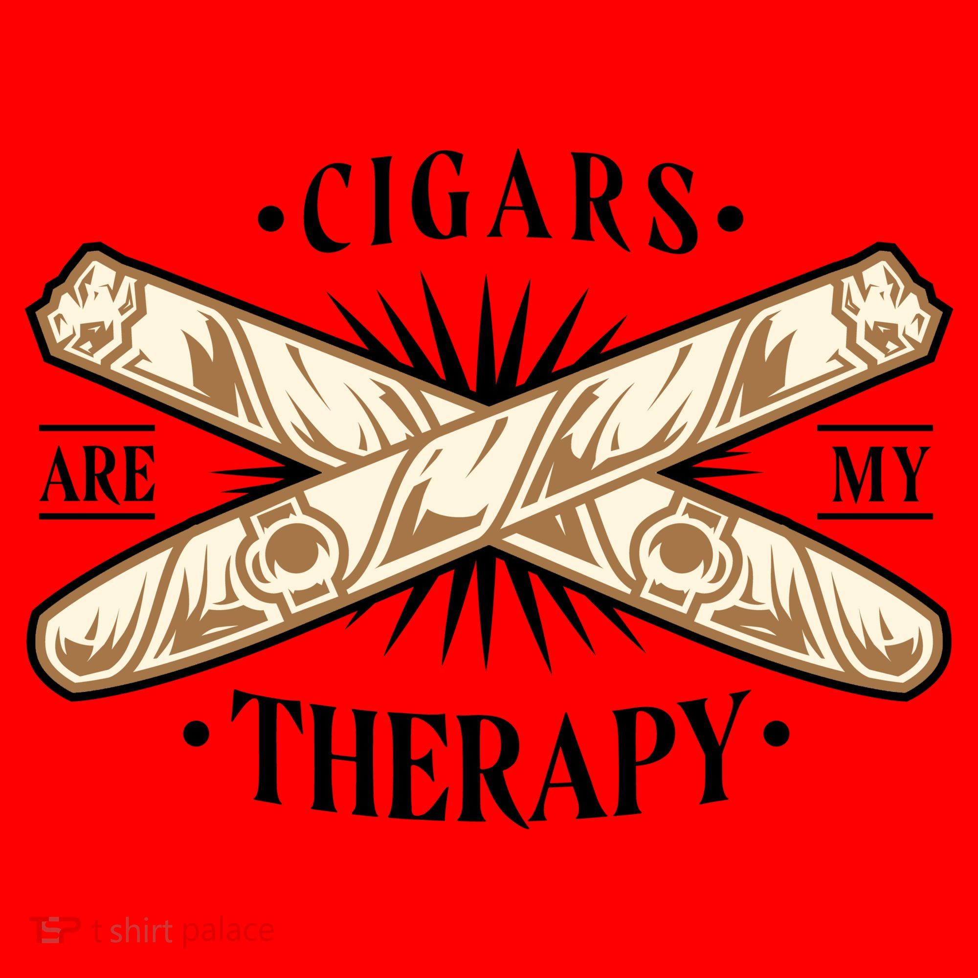 Cigars Are My Therapy Santa Hat
