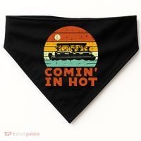 Comin In Hot Boat Pontoon Sunset Retro Captain USA-Made Doggie Bandana thumb 0
