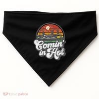 Comin In Hot Pontoon Boat Funny Boating Lake Pontooning Gift USA-Made Doggie Bandana thumb 0
