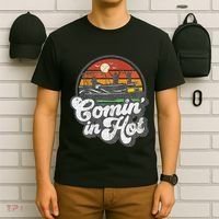 Comin In Hot Pontoon Boat Funny Boating Lake Pontooning Gift T-Shirt thumb 6