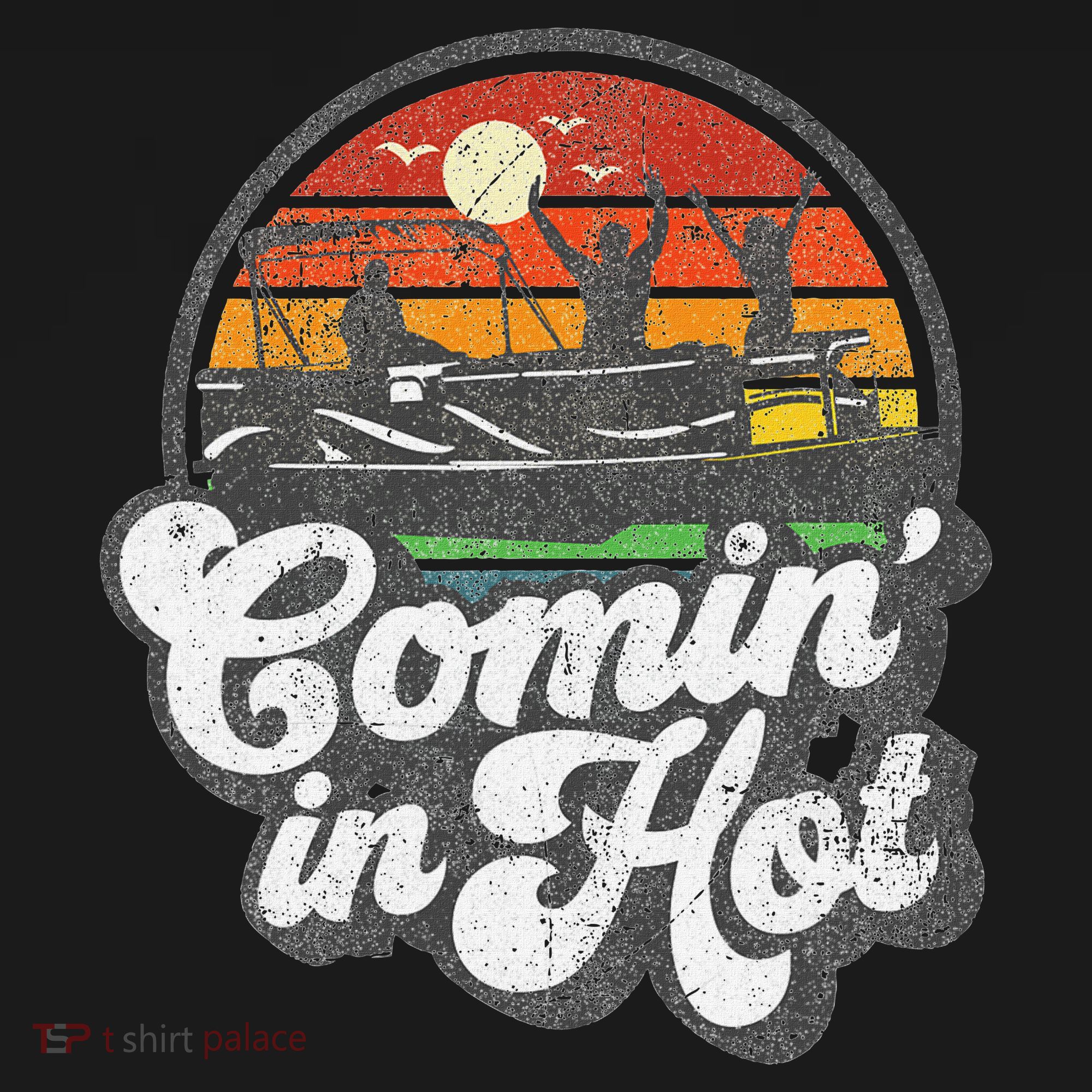 Comin In Hot Pontoon Boat Funny Boating Lake Pontooning Gift Women's Hoodie