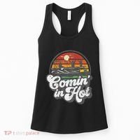Comin In Hot Pontoon Boat Funny Boating Lake Pontooning Gift Women's Tank Top thumb 0
