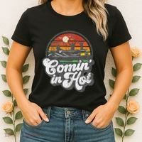 Comin In Hot Pontoon Boat Funny Boating Lake Pontooning Gift Women's T-Shirt thumb 2