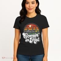 Comin In Hot Pontoon Boat Funny Boating Lake Pontooning Gift Women's T-Shirt thumb 4