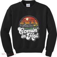 Comin In Hot Pontoon Boat Funny Boating Lake Pontooning Gift Kids Sweatshirt thumb 0