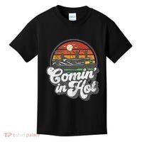 Comin In Hot Pontoon Boat Funny Boating Lake Pontooning Gift Kids T-Shirt thumb 0