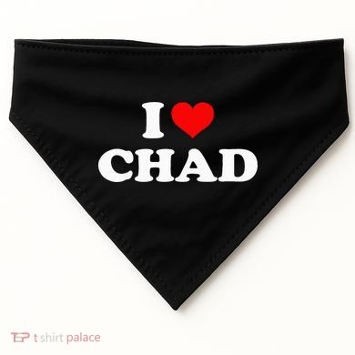Chad I Heart Chad I Love Chad USA-Made Doggie Bandana