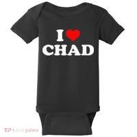 Chad I Heart Chad I Love Chad Baby Bodysuit thumb 0