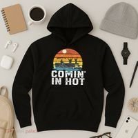 Comin In Hot Pontoon Boat Funny Boating Lake For Dad Hoodie thumb 3