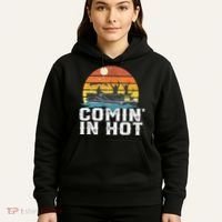 Comin In Hot Pontoon Boat Funny Boating Lake For Dad Hoodie thumb 5