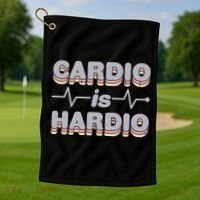 Cardio Is Hardio Golf Towel thumb 1