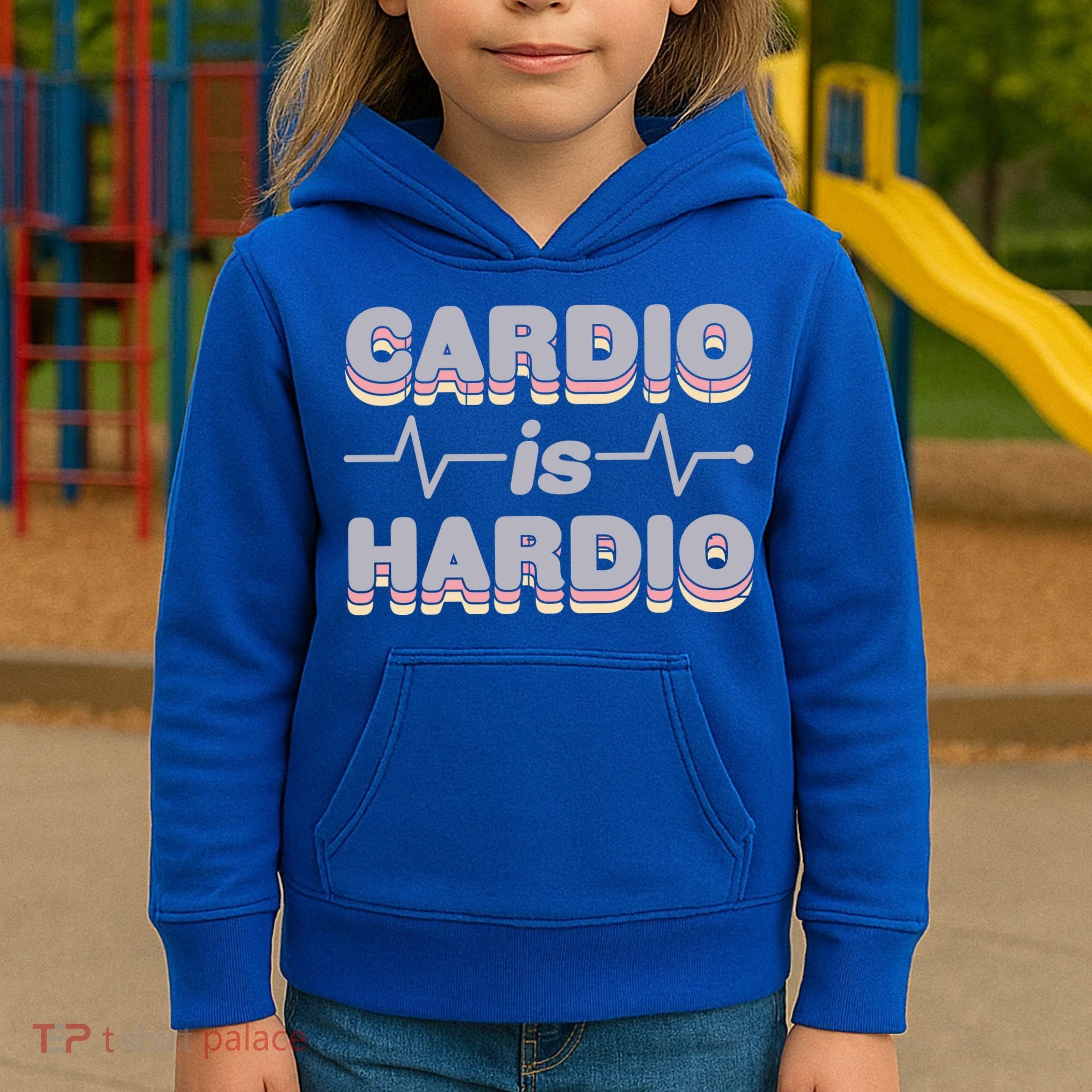 Cardio Is Hardio Kids Hoodie
