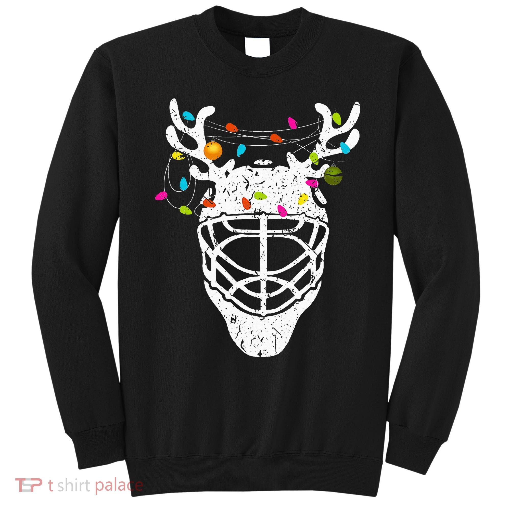 Christmas Ice Hockey Reindeer Xmas Hockey Sweatshirt