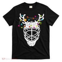 Christmas Ice Hockey Reindeer Xmas Hockey T-Shirt thumb 0