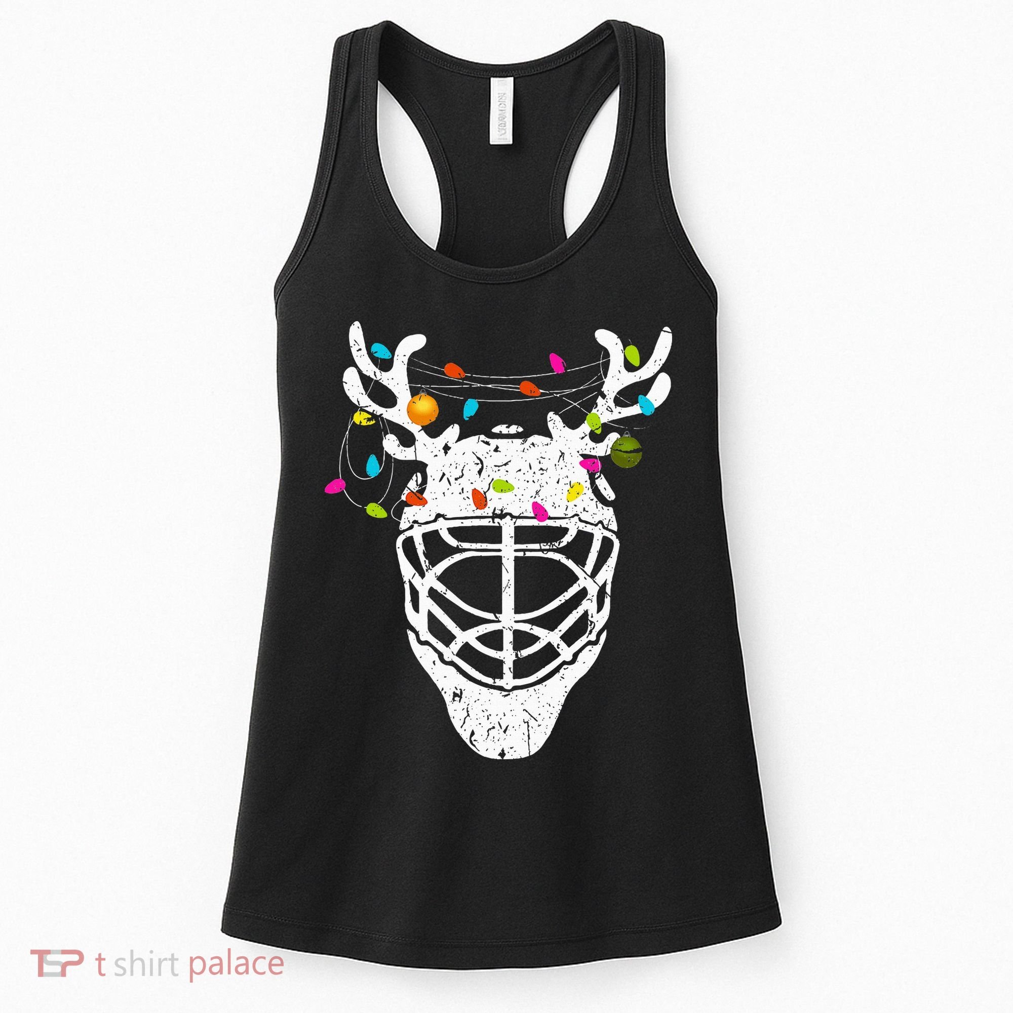 Christmas Ice Hockey Reindeer Xmas Hockey Women's Tank Top