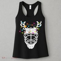 Christmas Ice Hockey Reindeer Xmas Hockey Women's Tank Top thumb 3