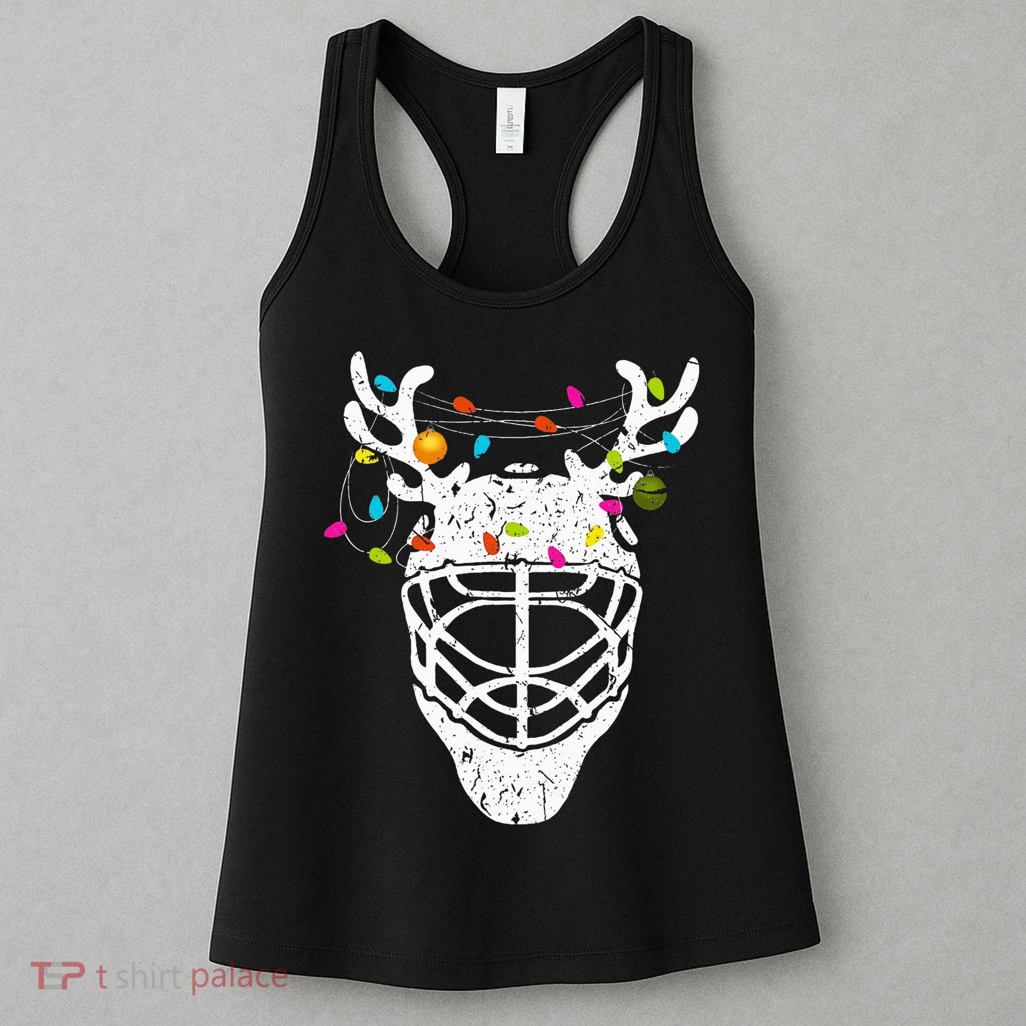 Christmas Ice Hockey Reindeer Xmas Hockey Women's Tank Top