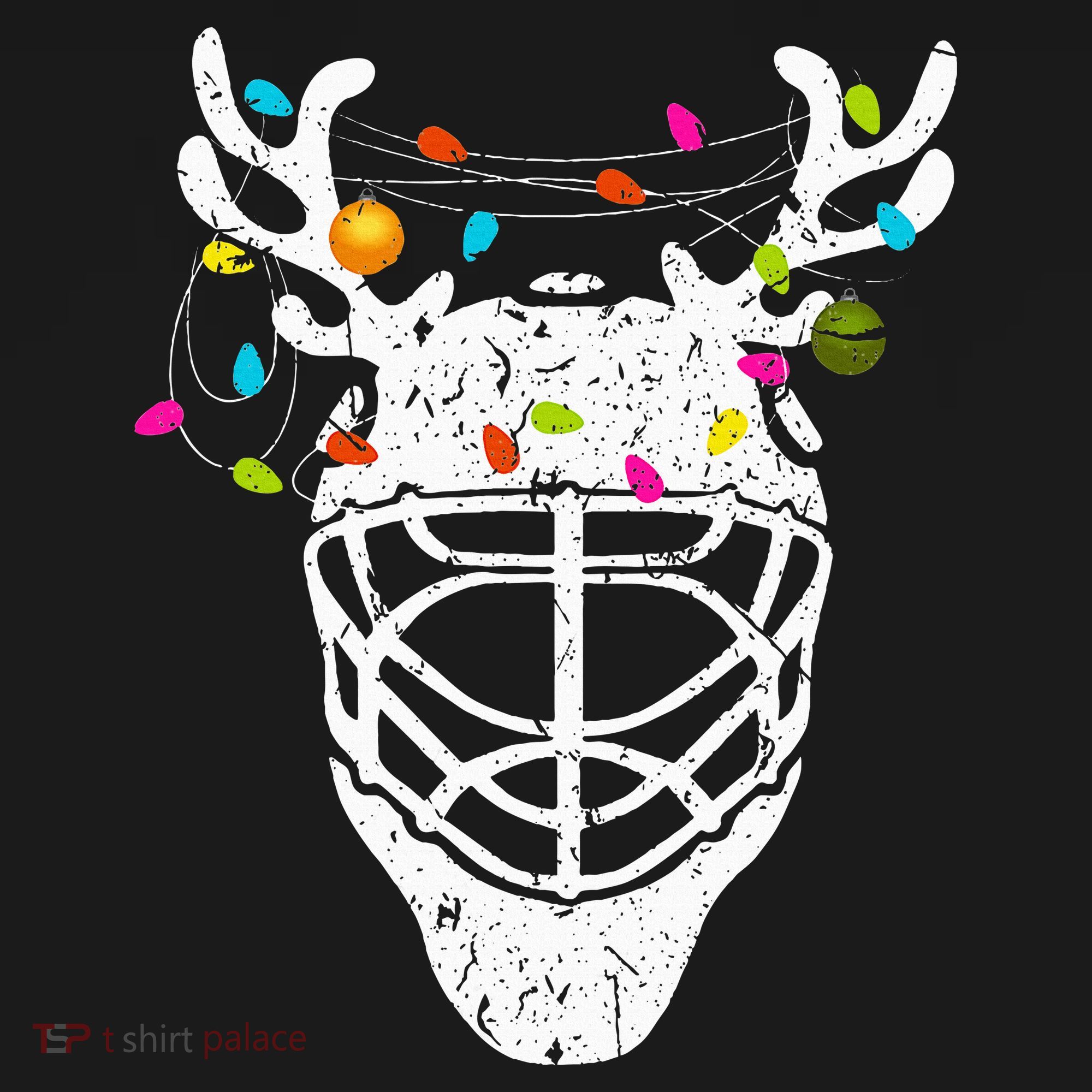 Christmas Ice Hockey Reindeer Xmas Hockey Tank Top