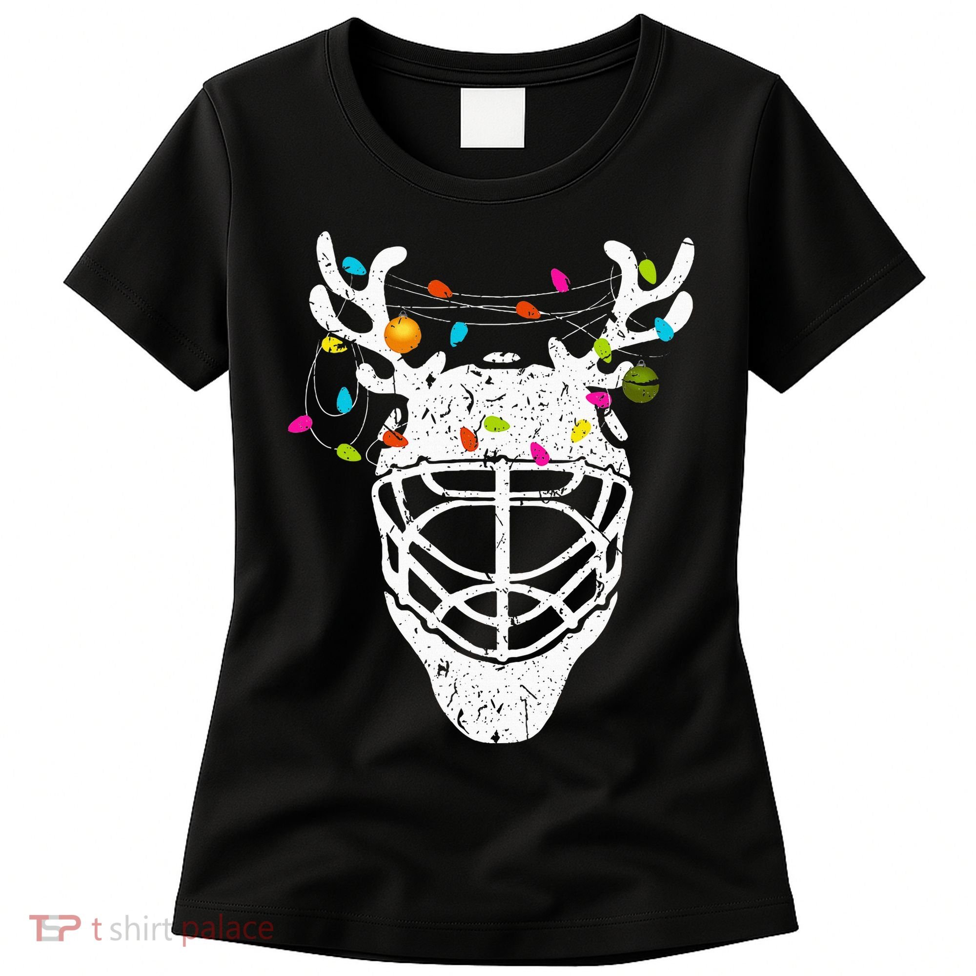 Christmas Ice Hockey Reindeer Xmas Hockey Women's T-Shirt