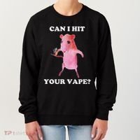 Can I Hit Your Vape Funny Rat Women's Sweatshirt thumb 0