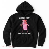 Can I Hit Your Vape Funny Rat Hoodie thumb 0