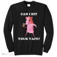 Can I Hit Your Vape Funny Rat Sweatshirt thumb 0