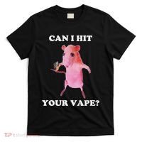 Can I Hit Your Vape Funny Rat T-Shirt thumb 0