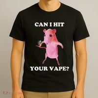 Can I Hit Your Vape Funny Rat T-Shirt thumb 3