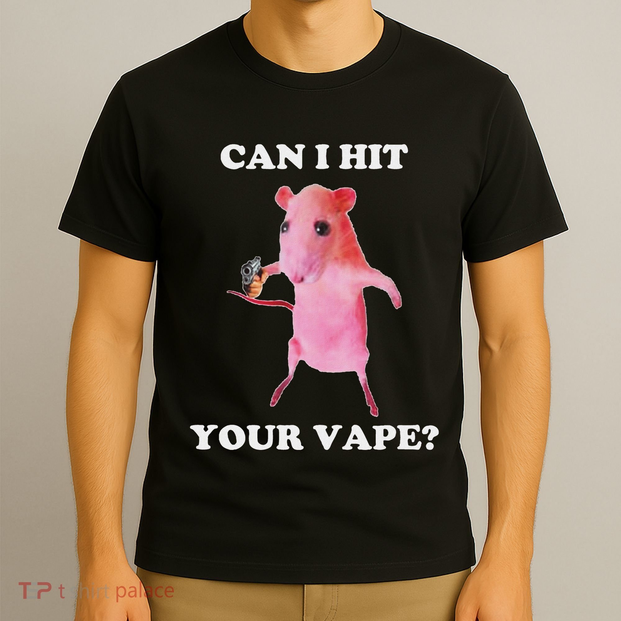 Can I Hit Your Vape Funny Rat T-Shirt