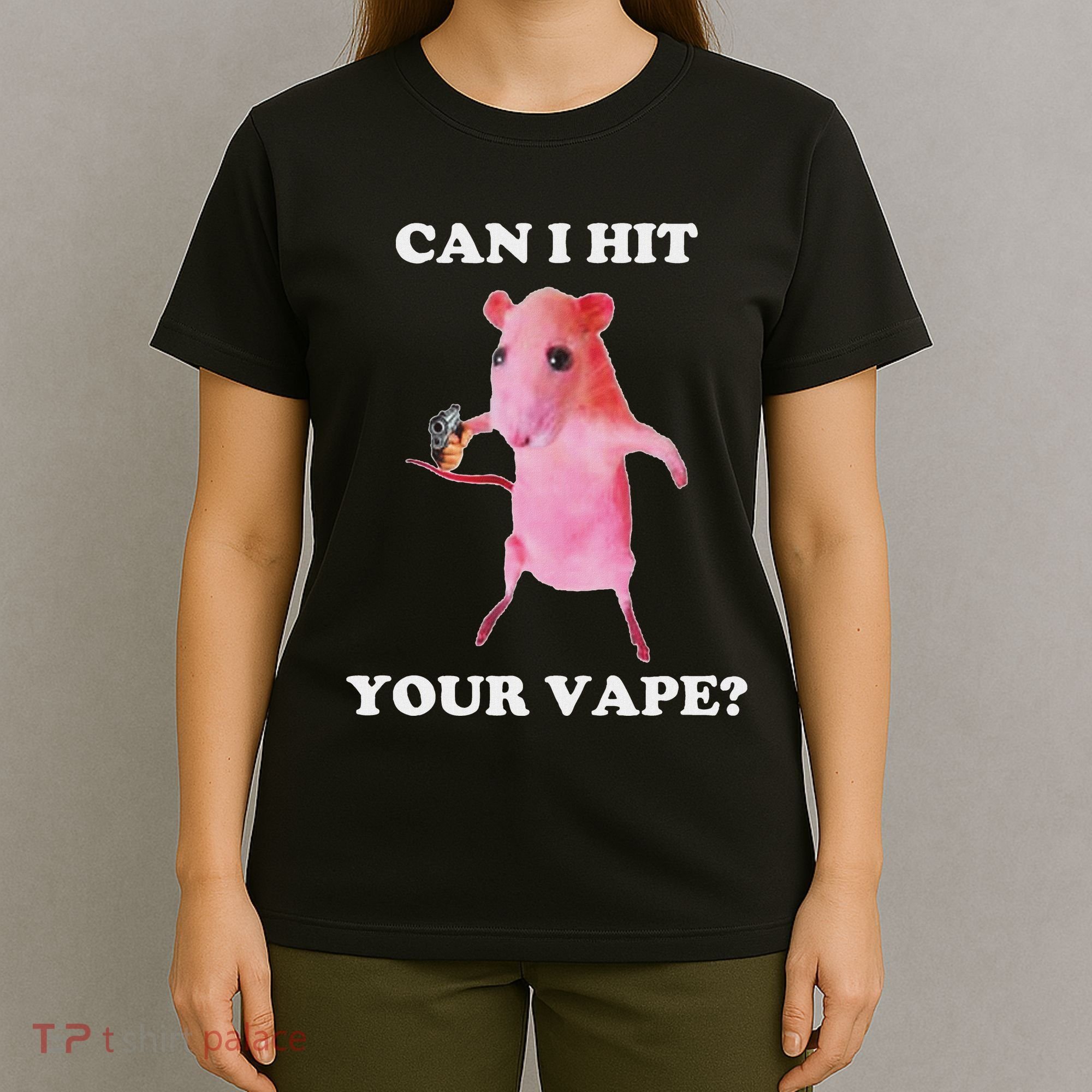 Can I Hit Your Vape Funny Rat T-Shirt