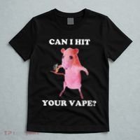 Can I Hit Your Vape Funny Rat T-Shirt thumb 5