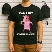 Can I Hit Your Vape Funny Rat T-Shirt thumb 6