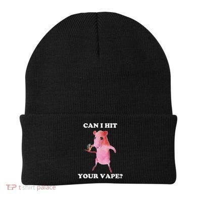 Can I Hit Your Vape Funny Rat Beanie