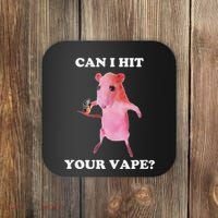 Can I Hit Your Vape Funny Rat Coaster thumb 0