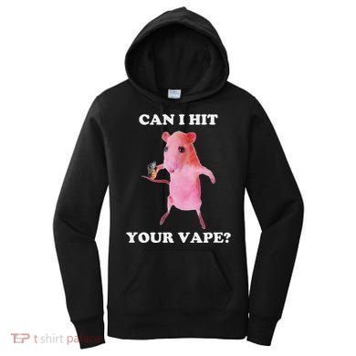 Can I Hit Your Vape Funny Rat Women's Hoodie