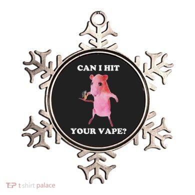 Can I Hit Your Vape Funny Rat Ornament
