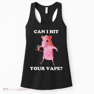 Can I Hit Your Vape Funny Rat Women's Tank Top