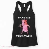 Can I Hit Your Vape Funny Rat Women's Tank Top thumb 0
