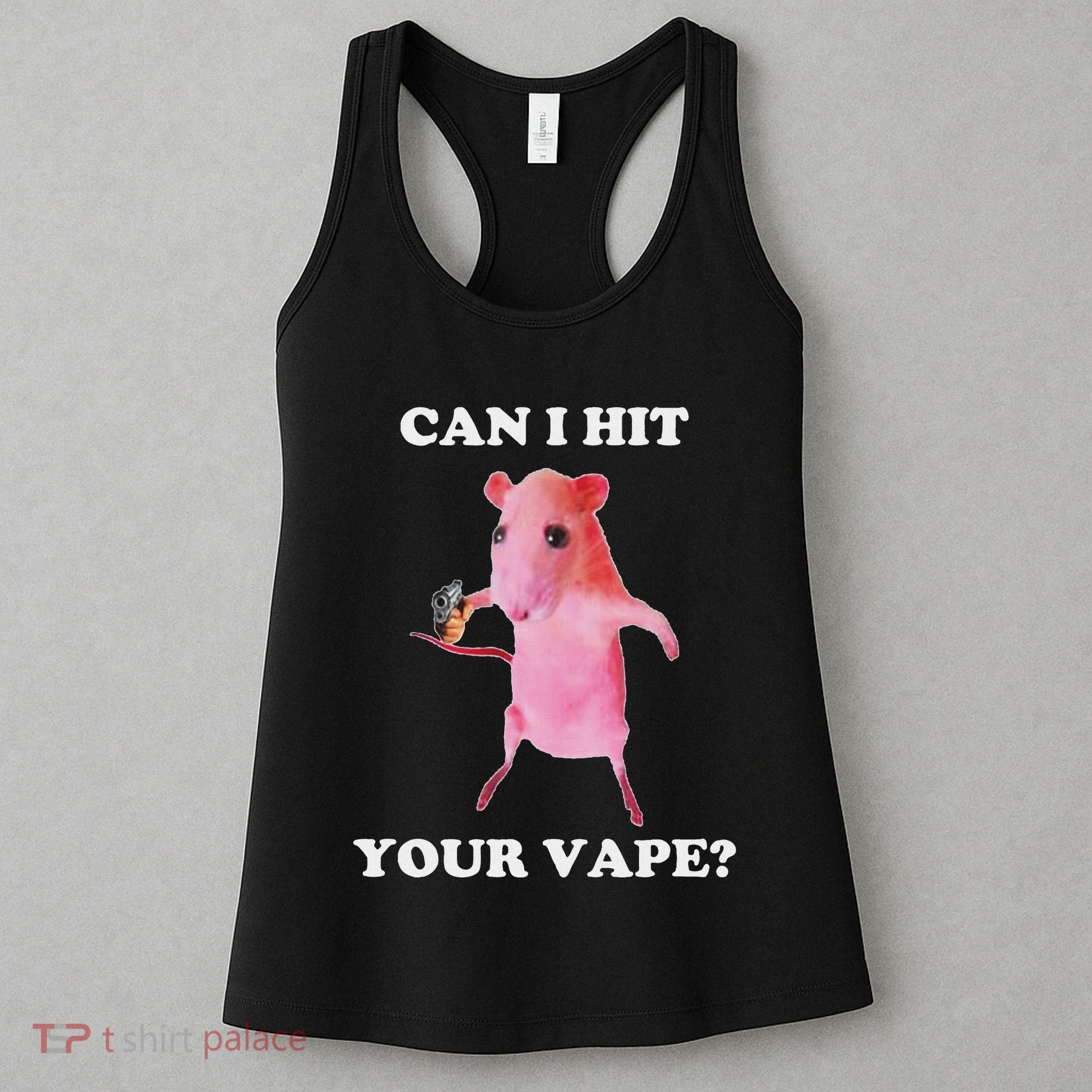 Can I Hit Your Vape Funny Rat Women's Tank Top