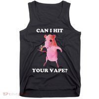 Can I Hit Your Vape Funny Rat Tank Top thumb 0