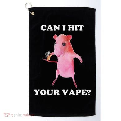 Can I Hit Your Vape Funny Rat Golf Towel