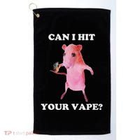Can I Hit Your Vape Funny Rat Golf Towel thumb 0